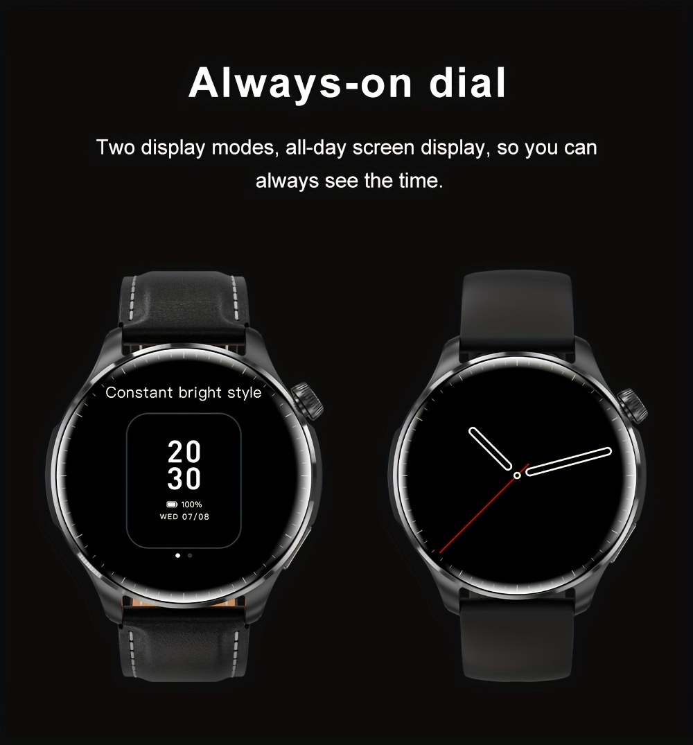 Guhuavmi Brand New Fashionable Health Smart Watch Gt4 Pro 1pc 360*360 Hd  Amoled Display Men'S Custom Dial Wireless Phone Call Nfc Sports Fitness  Smartwatch Lively Island Gps Tracker Compass Ip68 Waterproof Smart