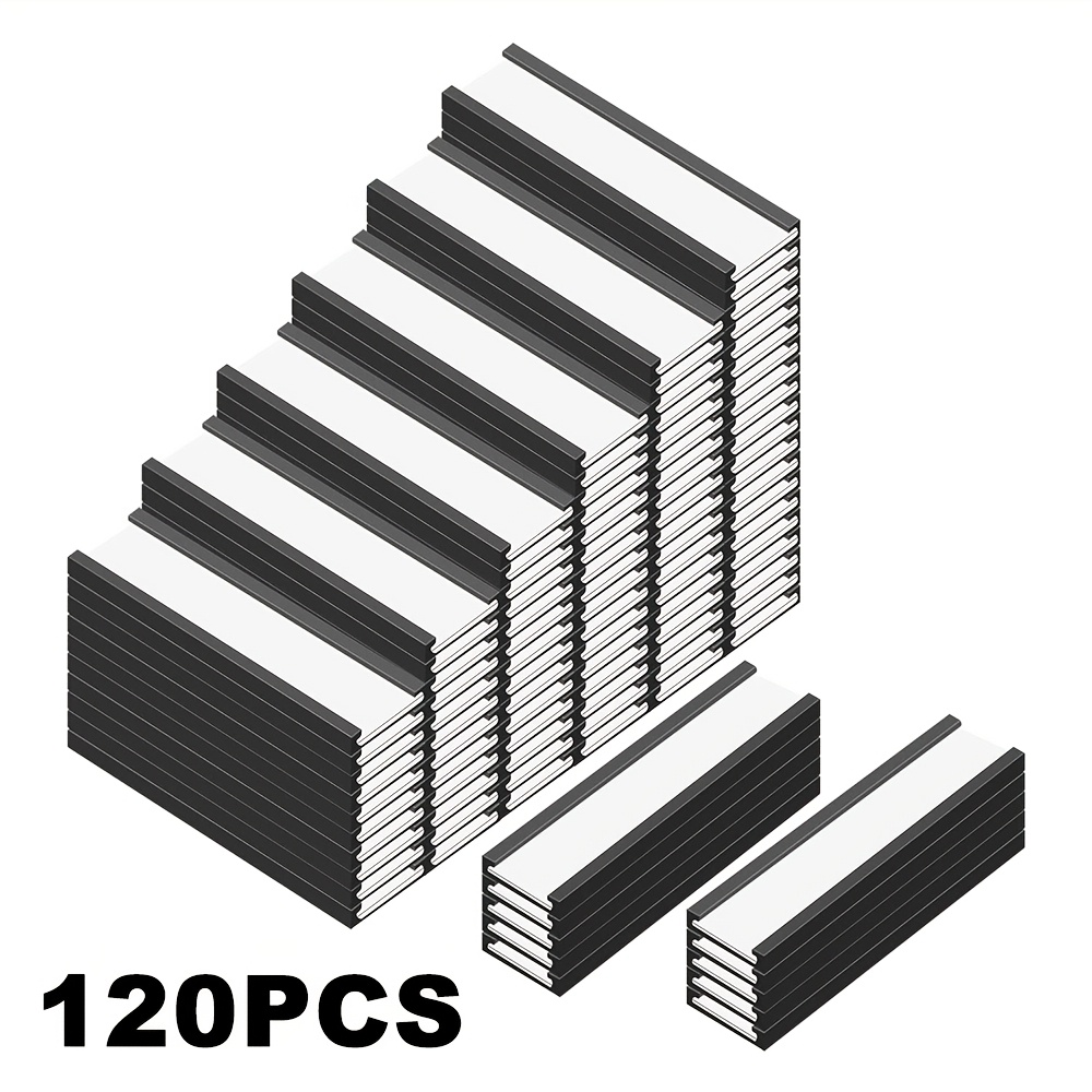 30/120pcs 0.5x2 Inch Magnetic Label Holders With Paper And Clear Plastic Protective Sheets, Reusable Magnet Name Tags, Suitable For Lockers, Toolboxes, Home, Office, Refrigerators, Whiteboards