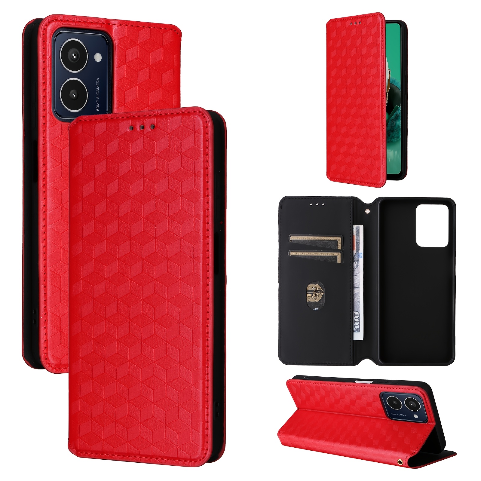 TEMU Suitable For Hmd /compatible With Hmd Plus/compatible With Hmd Pro Wallet Case, Card Slot Bracket Side Synthetic Leather Flip Cover To Protect