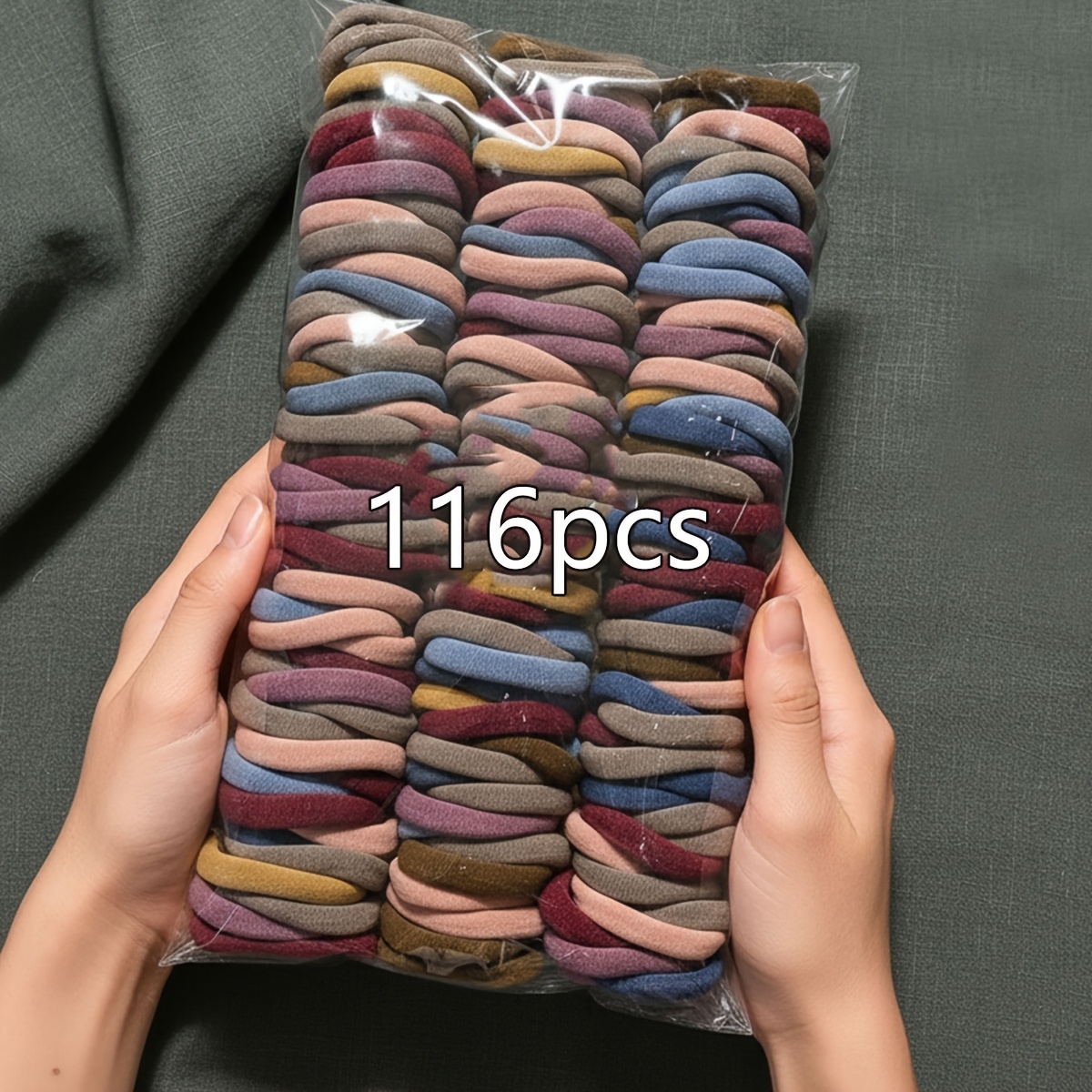 TEMU 116 Elastic Seamless Hair Ties, To Prevent Breakage. Minimalist Versatile Colors Deliver Secure Hold For Thick And Fine Hair. Gifts For