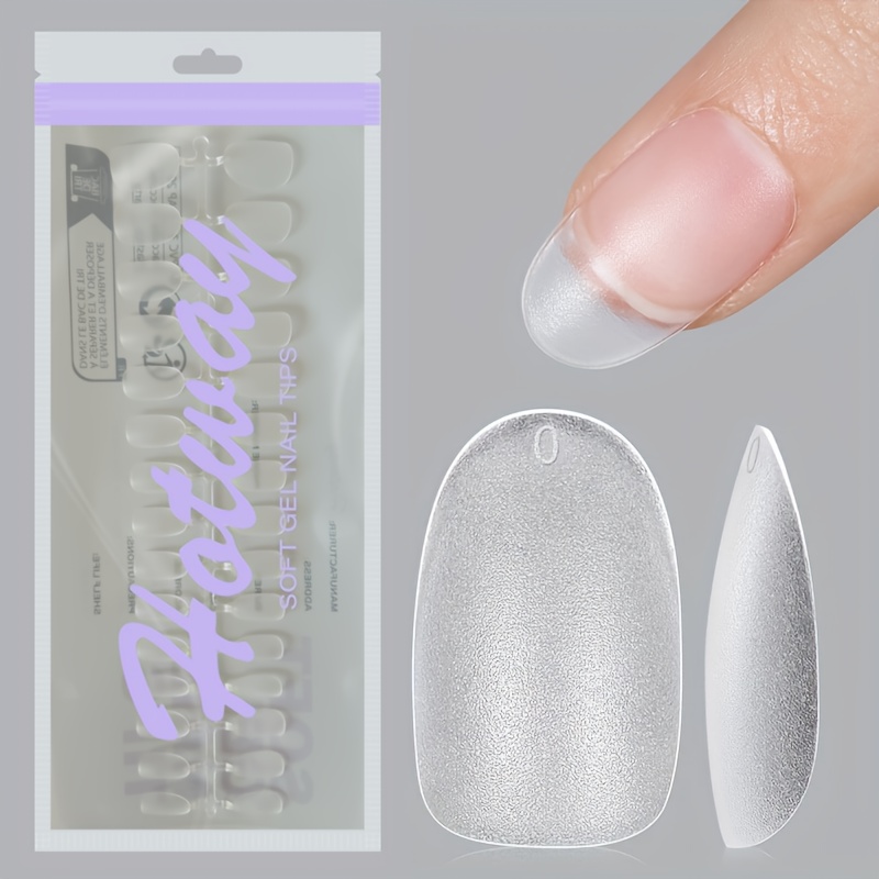 

120pcs/240pcs d'ongles courts japonais ovales, de ongles, 15 # pointes d'ongles acryliques givrées, convient de manucure, le gel de des ongles, le kit d'ongles, les fournitures ongles.