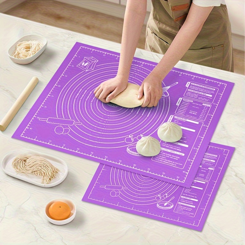 

1pc Food Grade Baking Mat Set With Size - Suitable For Rolling Dough, , Baking, Cookies, Cakes And More - A Must-have For Home Kitchens For Christmas, Easter, Valentine's Day, Thanksgiving