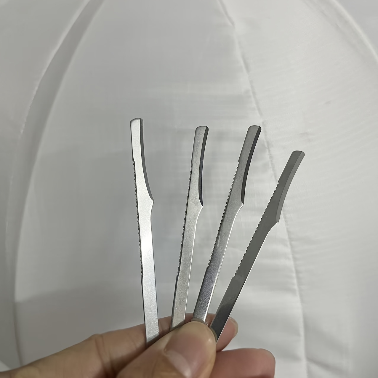 TEMU 4pcs Stainless Steel Remover Foot Scraper Set - 9cm/3.54 Inches In Length, Compact And Mini For Easy Portability, Specifically Designed For