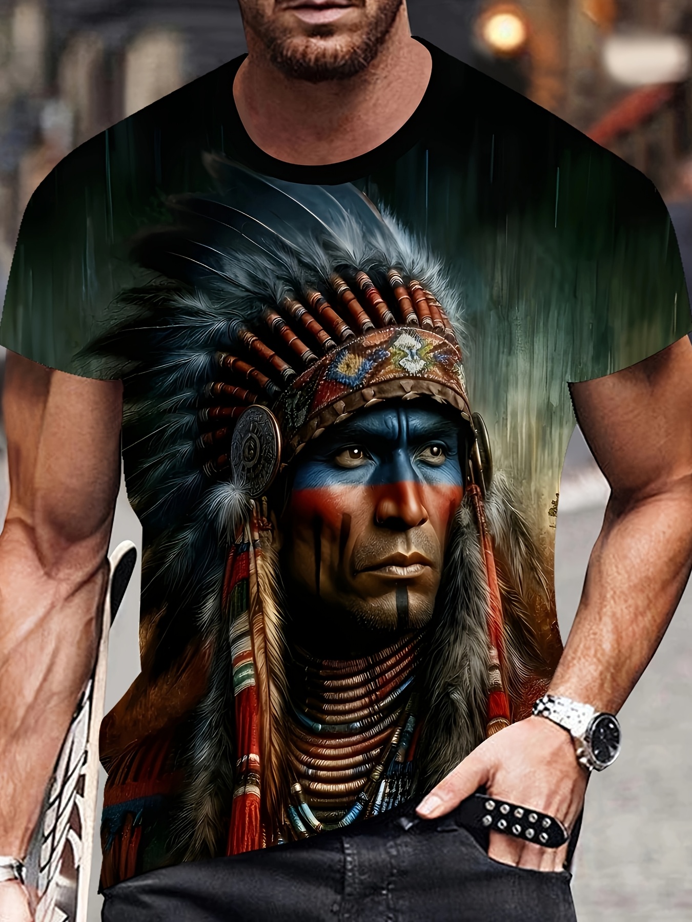 camiseta masculina com estampa 3d malha de poliéster Temu Brazil