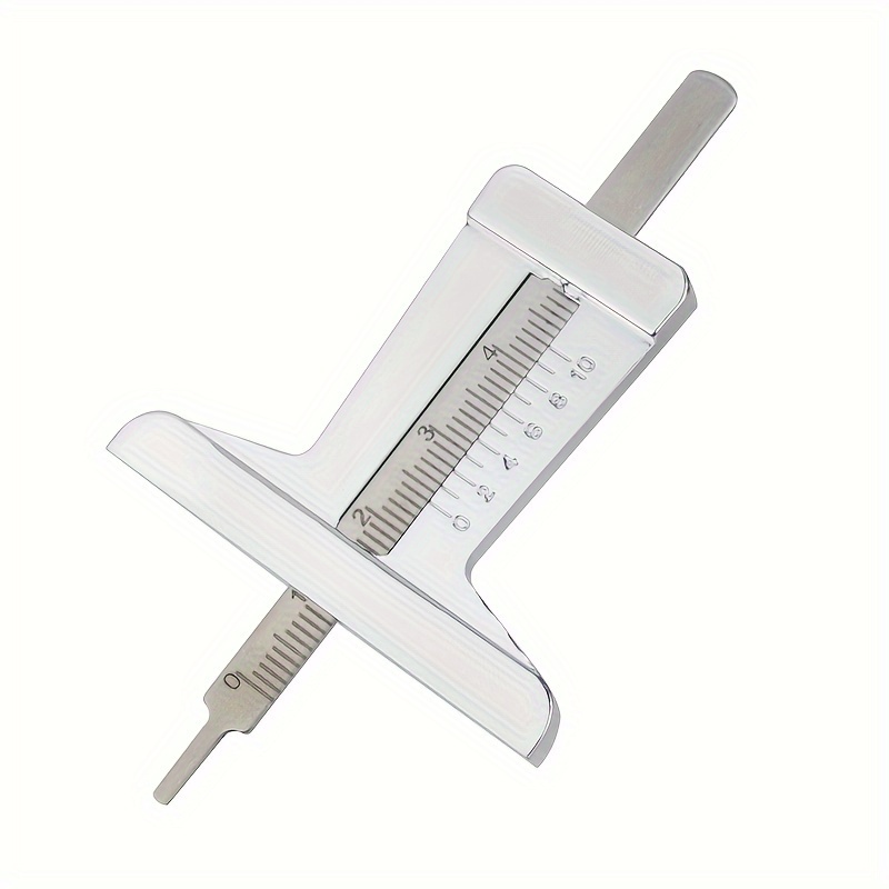 Alloy Tire Tread Depth Gauge, Portable Tire Pattern Measuring Tool, Uncharged Slide Caliper With Ruler, 0-50mm Measuring Range, T-type Vernier Scale, Car Tread Checker