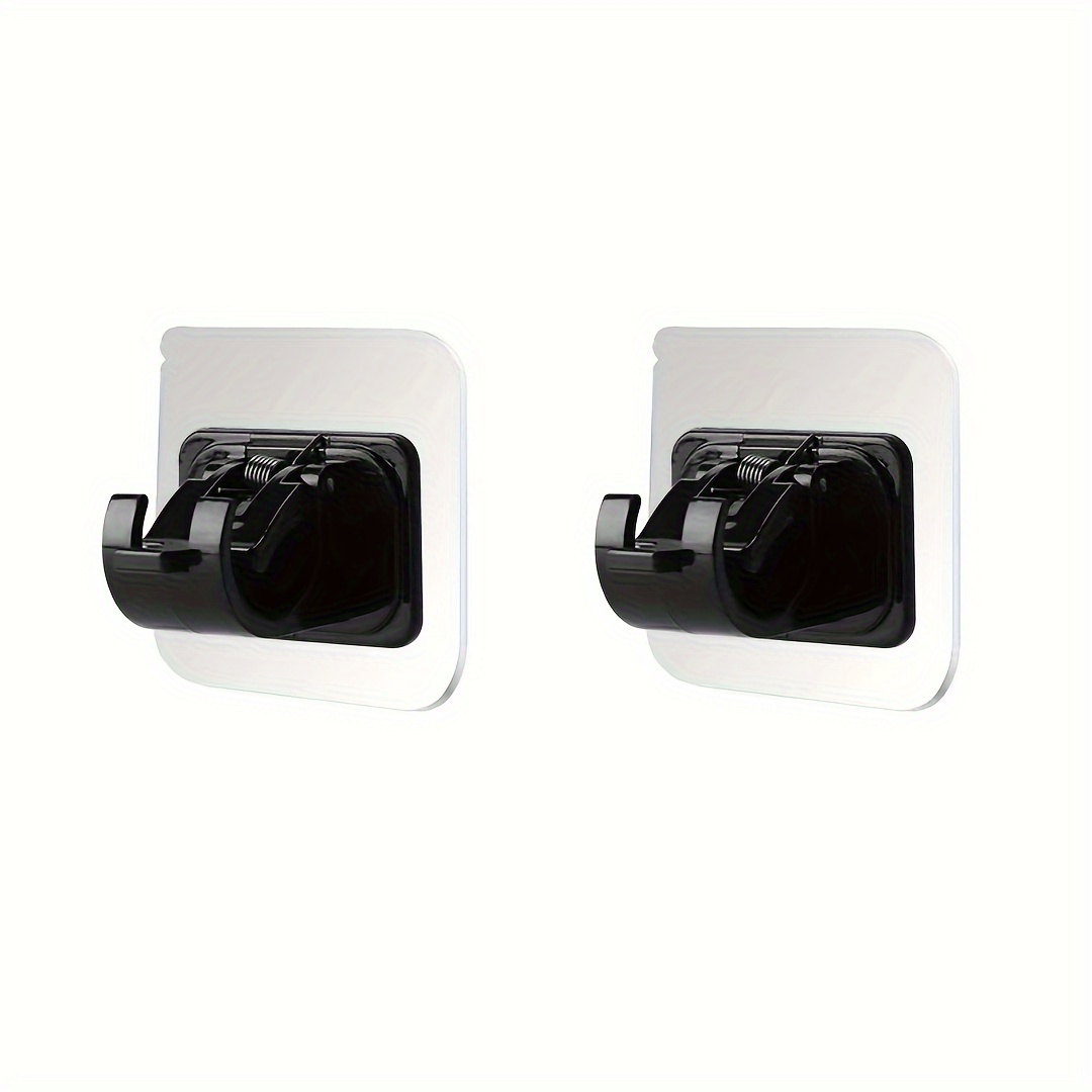  2PCS No Drill Curtain Rod Brackets No Drilling Self