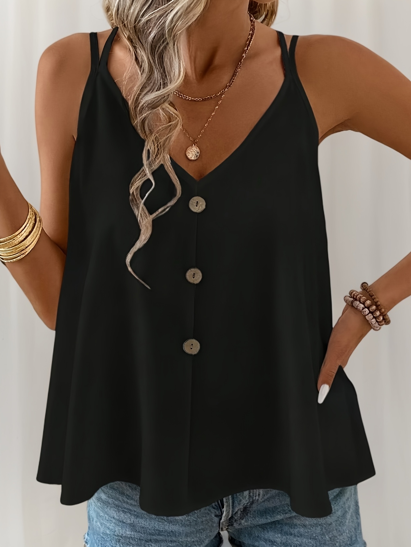 débardeur élégant manches femme taille noir Temu Canada