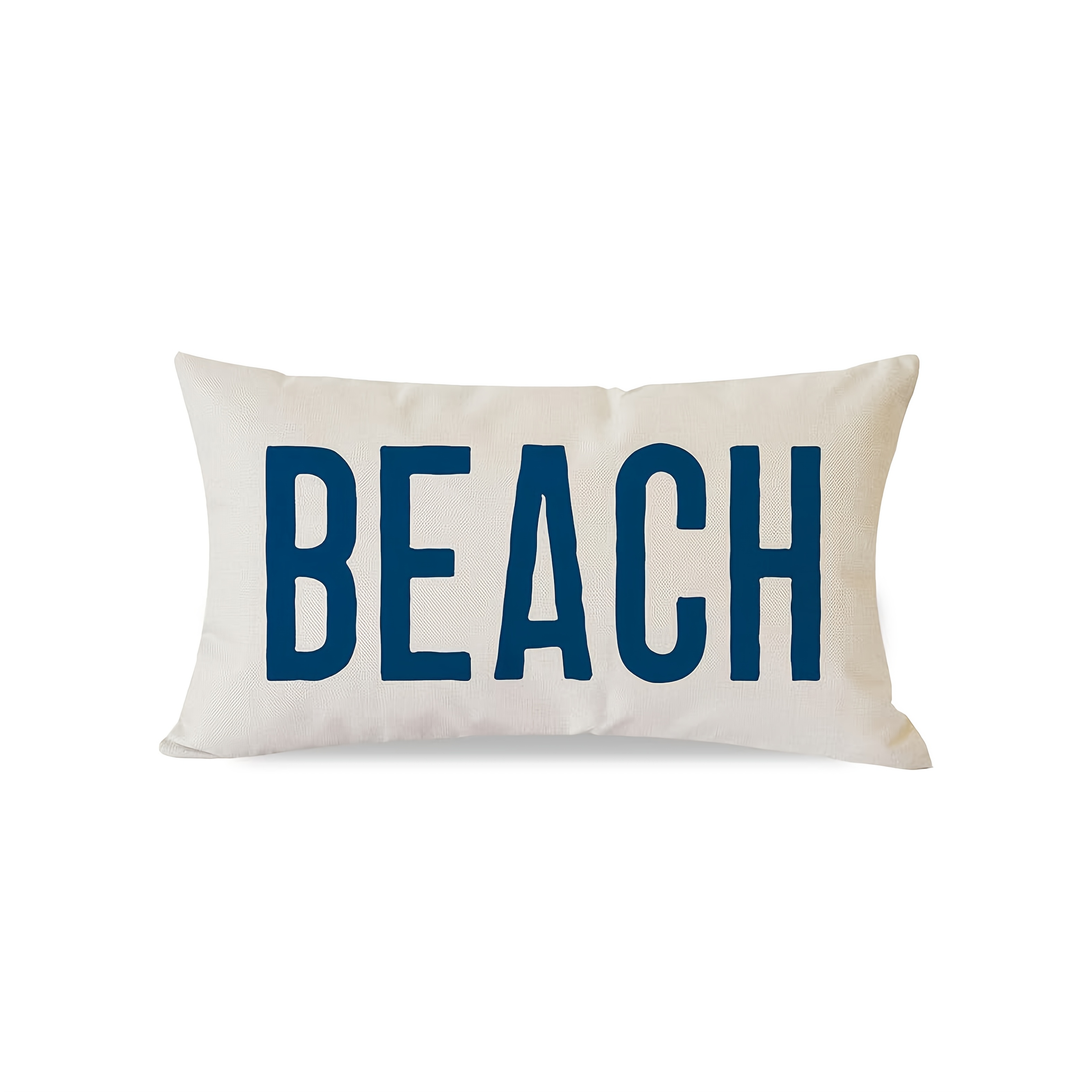 

1pc Beach Themed Polyester Throw Pillow Cover, 12x20 Inch, Contemporary Style, Machine Washable, Zipper Closure, Woven Decorative , With For Room Types, For Coastal Home Decor