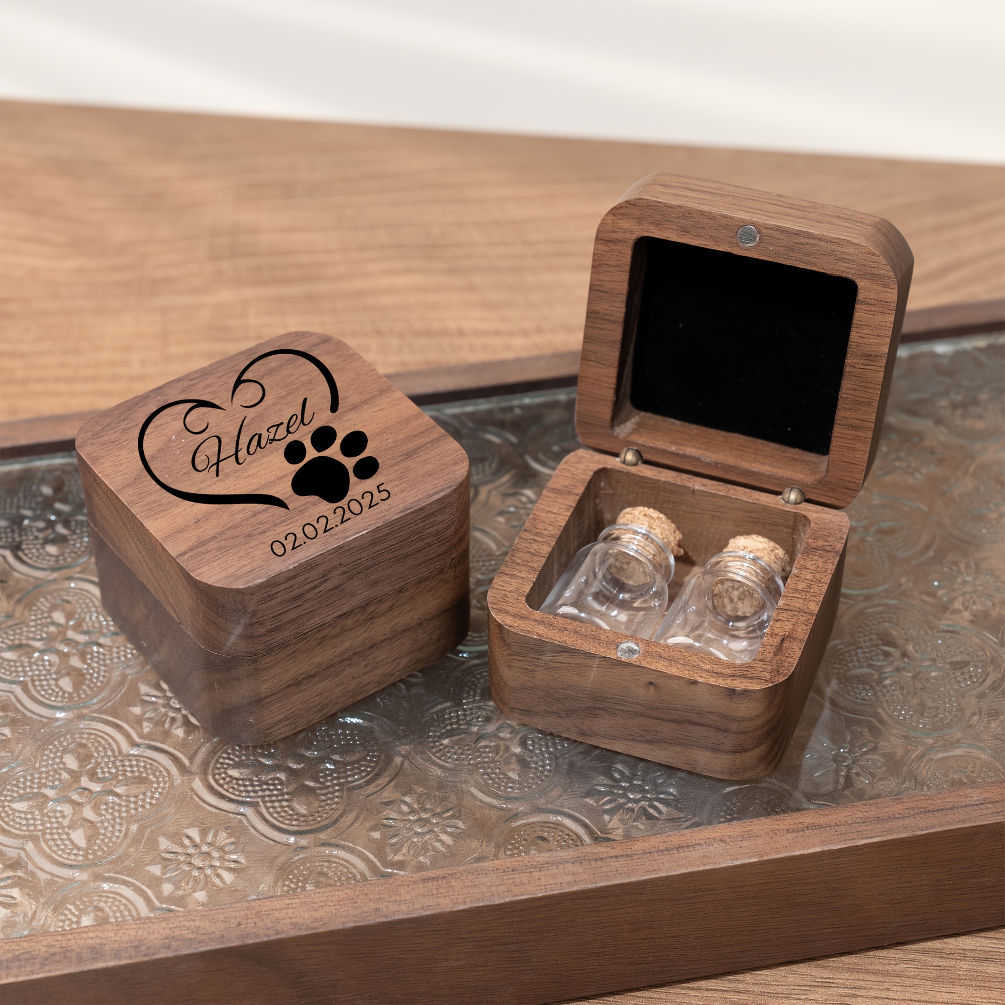 Customized Pet Hair Commemorative Box for Dogs and Cats