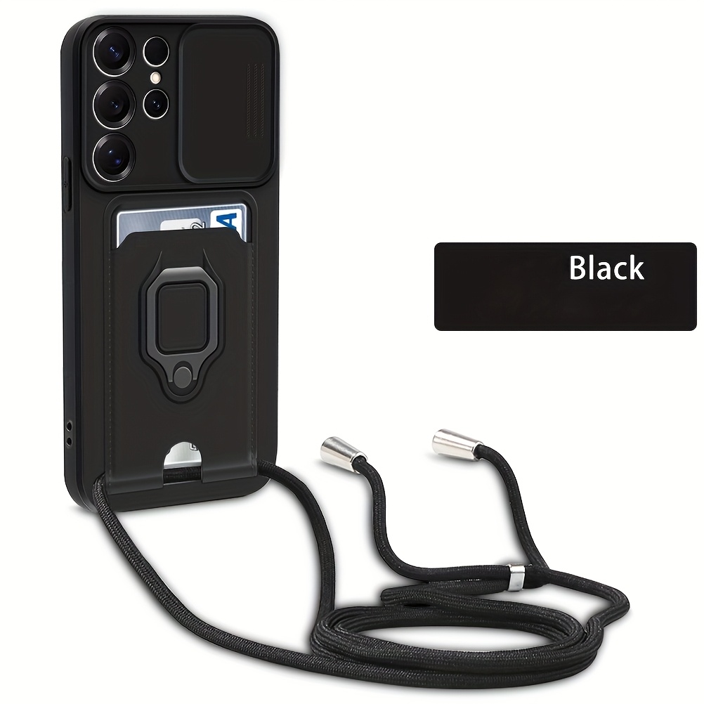TEMU para teléfono: Nueva correa multifuncional con tarjetero en la que se pueden insertar tarjetas es compatible con para for Samsung S25ultra,