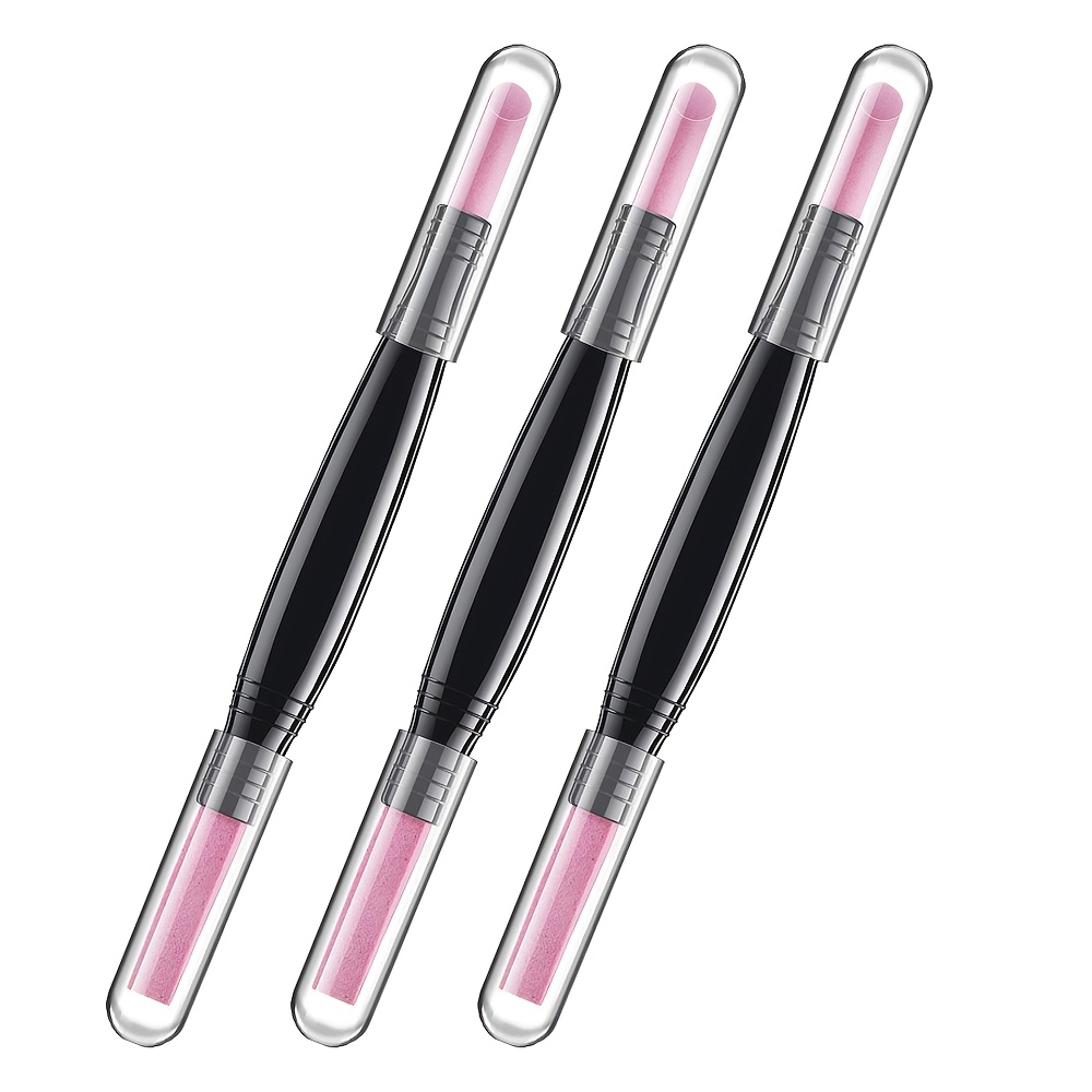 TEMU Pumice Stone Nail File Polishing Pen Stick Double-headed Cuticle Pusher Remover Trimmer Buffer Pen Art Tools Household Peeling Dead Skin