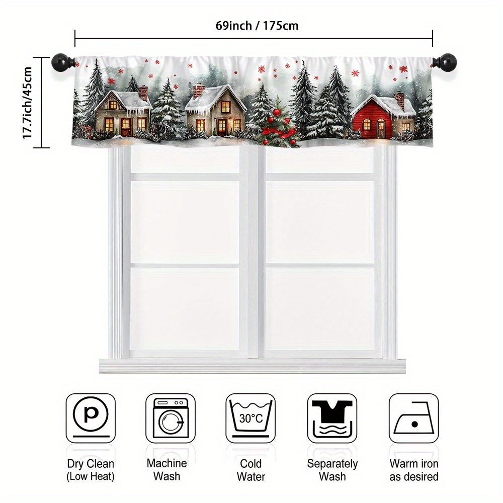 TEMU 1pc Scene Motif Sheer Curtain Enhancing Daylight Wash Areas, Narrow Hall Spaces Or Accent Windows