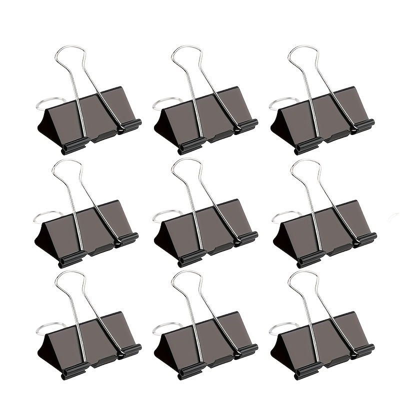 TEMU Binder Clips, Metal Paper Clips, Office Binder Clips, Document Clamps, Paper Fasteners, Clips, File Organizer Clips, Desk Additions, School