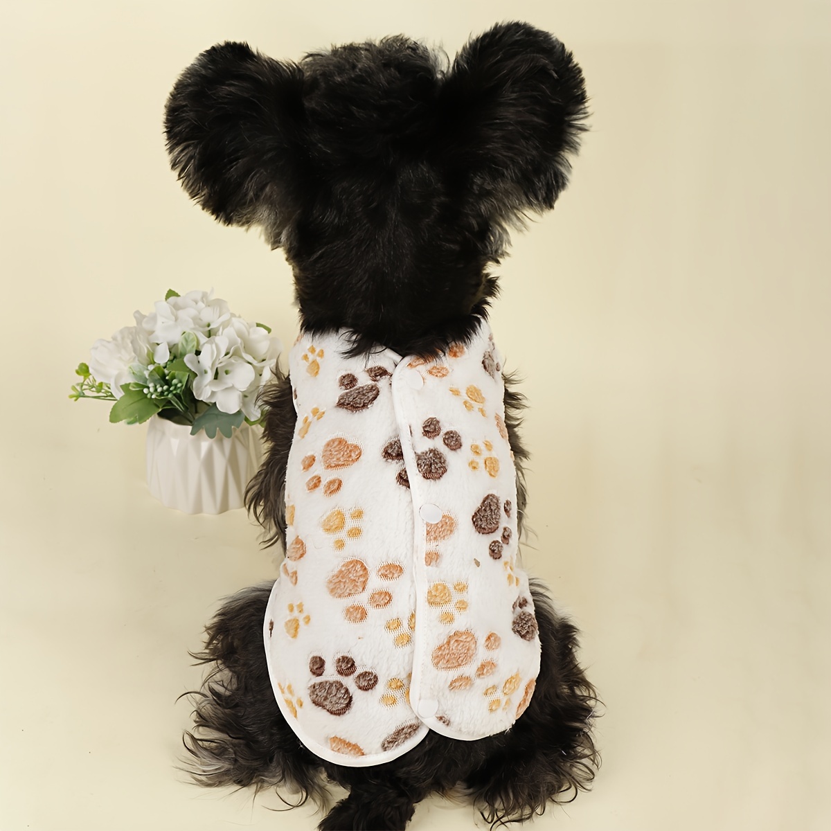 

1pc Soft And Warm Plush Dog Vest, Jacket, Machine Washable, Suitable For Indoor And Outdoor Wear In Autumn And Winter