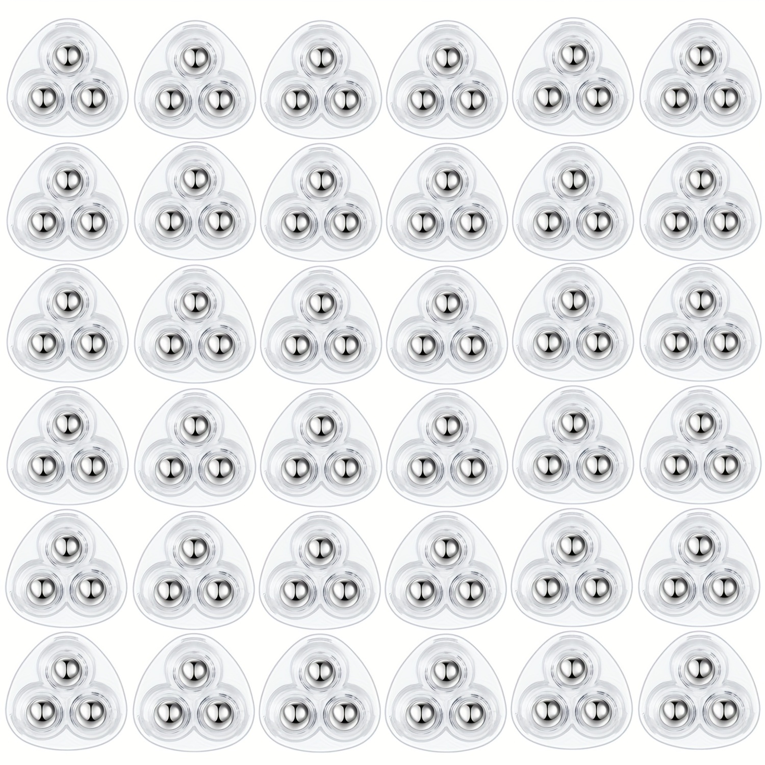 36 Pack Self-adhesive Ball Casters, Mini Sticky Swivel Pulley Wheels For Trash Cans, Storage Bins, Furniture, Mini Appliances - Durable Abs Material With Ball