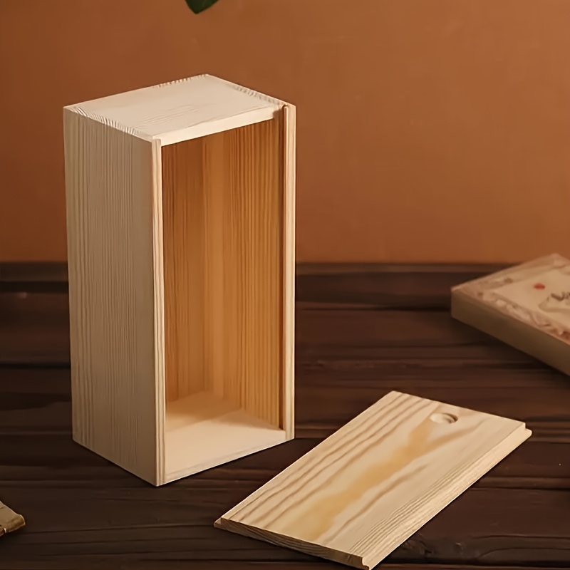 

Diy Wooden -out Storage Box Sliding Lid - For Jewelry &