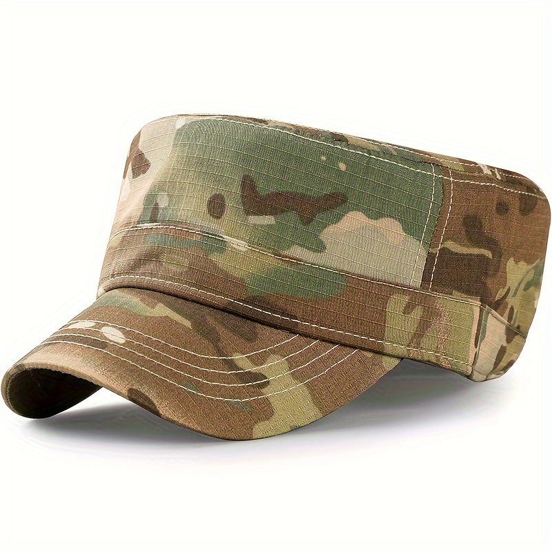 Casquette Baseball Camouflage Réglable Unisexe - Kaki, 100% Coton