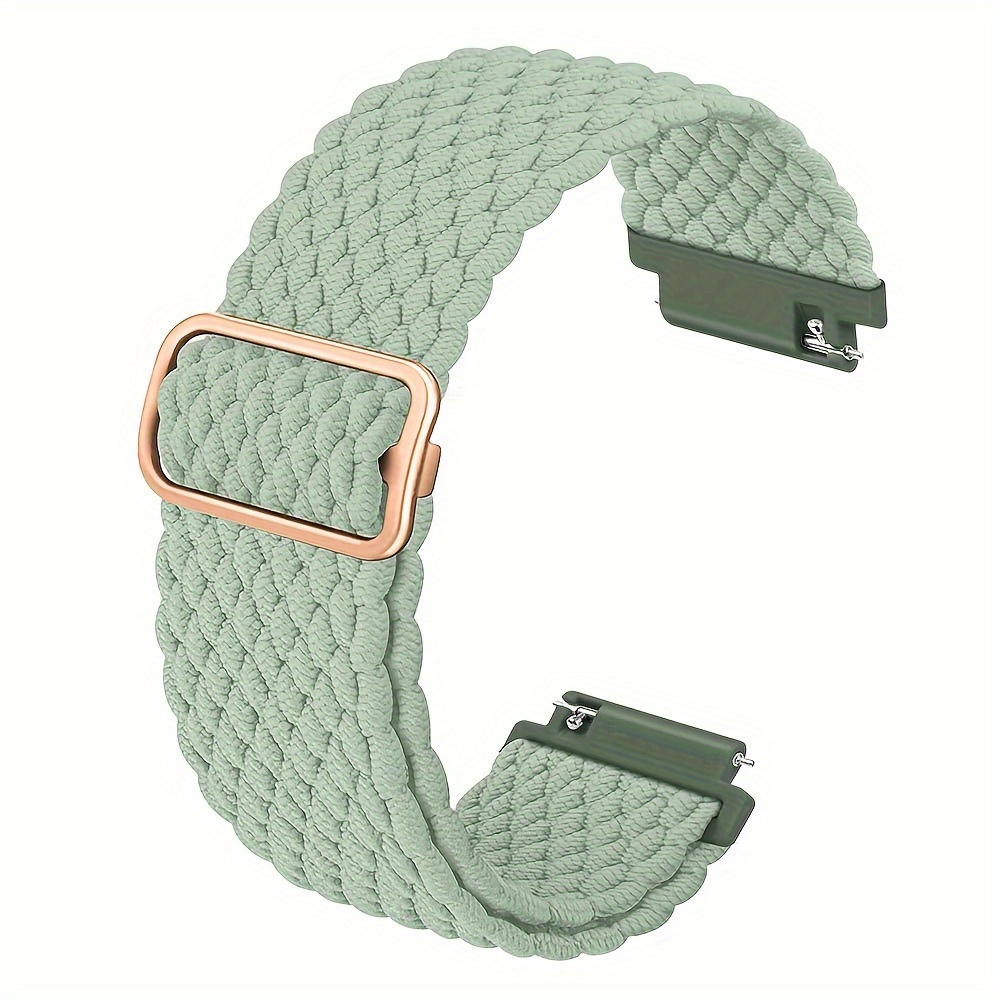 

Waterproof Nylon Braided Watch Band, 20mm & 22mm - Stretchy Elastic Wristband For Smart Watches, Hook And Loop Closure