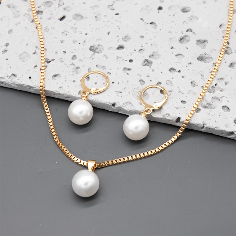 3pcs Elegant Imitation Pearl Jewelry - Matching Necklace, Earrings & Ring for Teenager, Perfect for Birthdays, Christmas & Special Occasions, Ideal Gift for Family & Friends, Birthday Gift, For Teenager