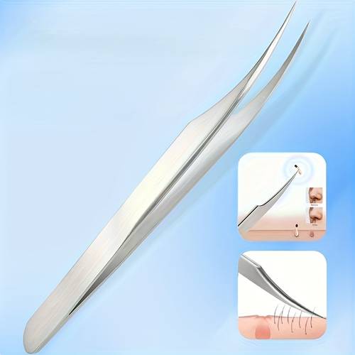 precision stainless steel tweezers for eyelash extensions facial hair removal blackhead extraction dolphin with super pointed tips pointed tip tweezers rustresistant tool eyelash tweezers