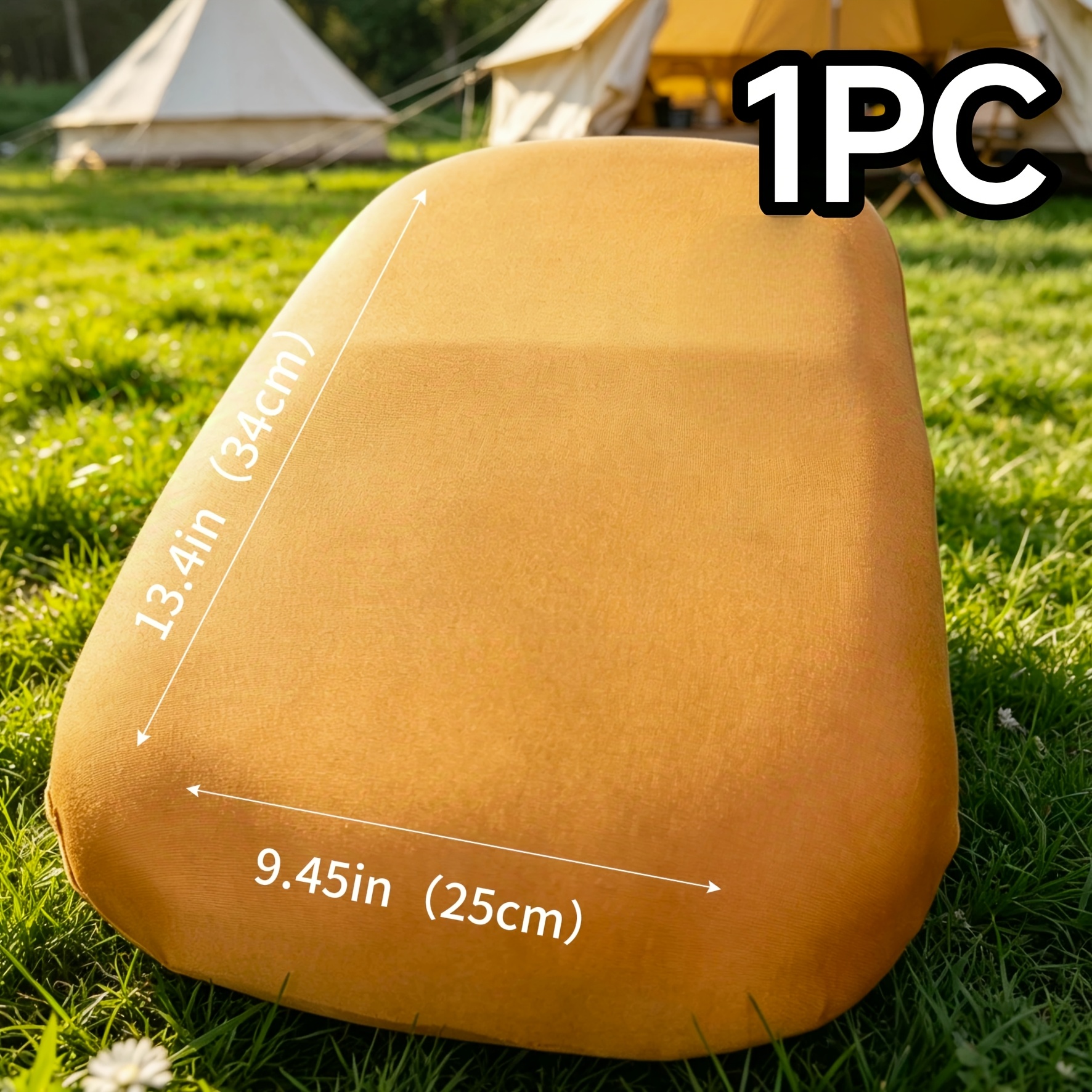 TEMU 1 almohada de espuma viscoelástica de , ideal para camping al , viajes, soporte de cuello para coche, en y cuidado lumbar en el hogar