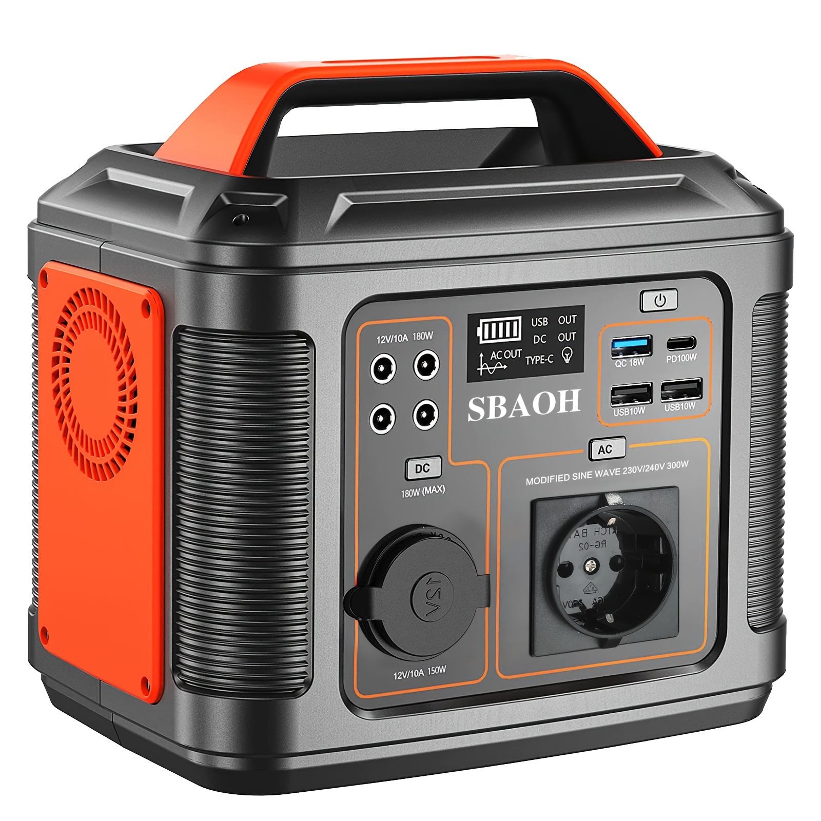 

Sbaoh Outdoor Power Supply 300w High Power Large Capacity 220v Mobile Power Supply Car Bank Camping Emergency Battery