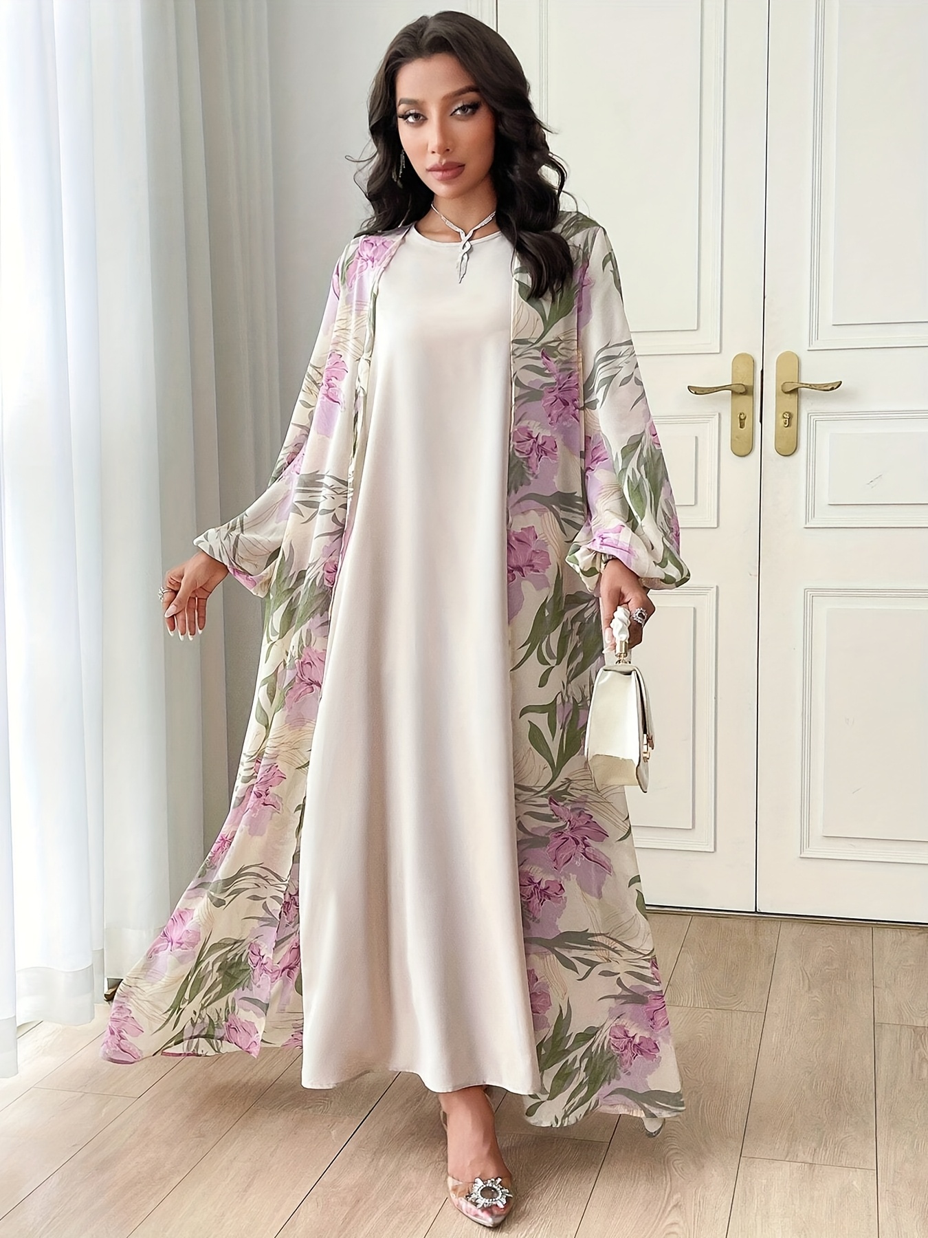 cute dress summer PRETTYGARDEN Women's Summer Floral Midi Dress Cap Sleeve V Neck Ruffle main image 0