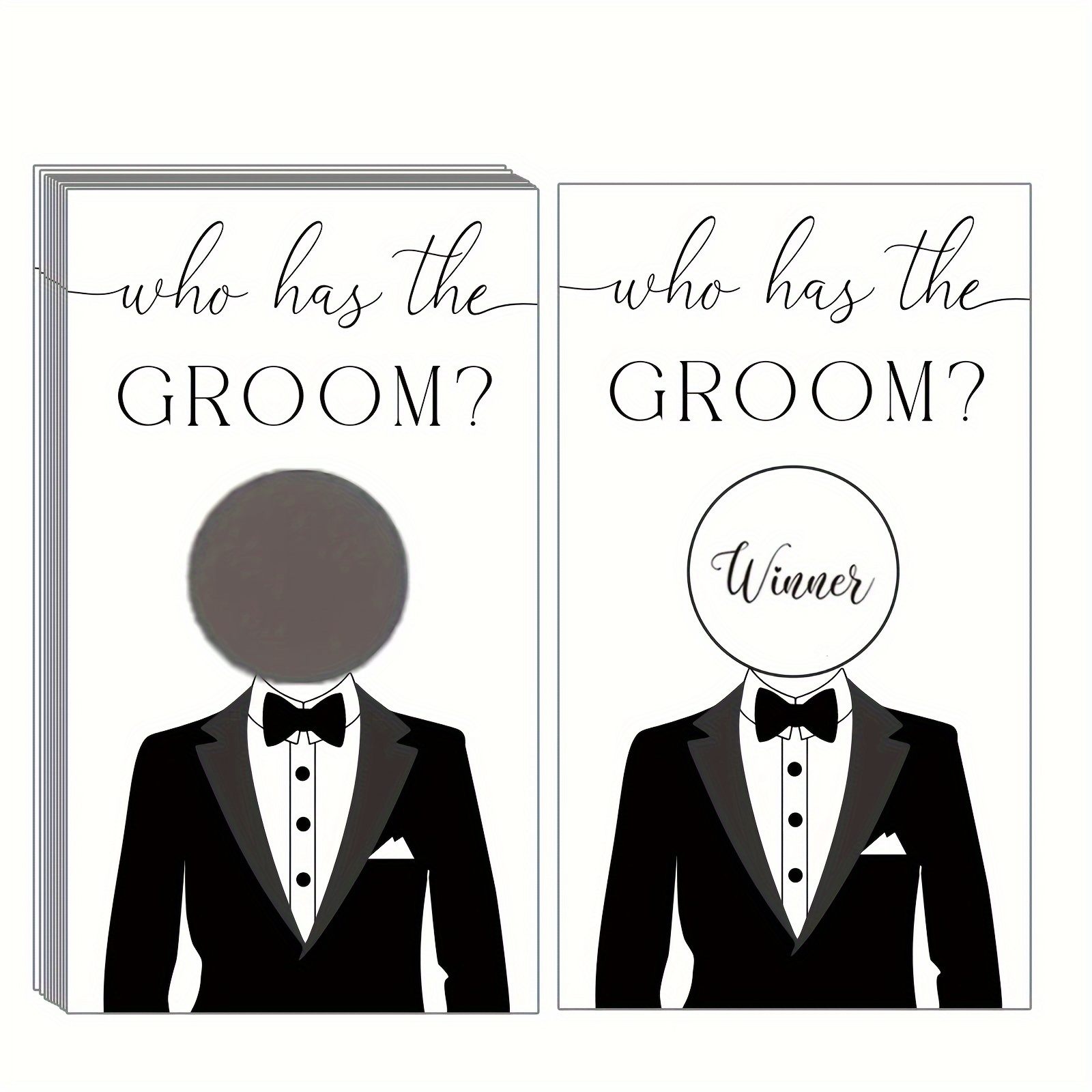 

30pcs, Bridal Shower Games - Who Has The Groom Scratch Off Celebrity Cards Tickets - Funny Bachelorette Party Games Ideas