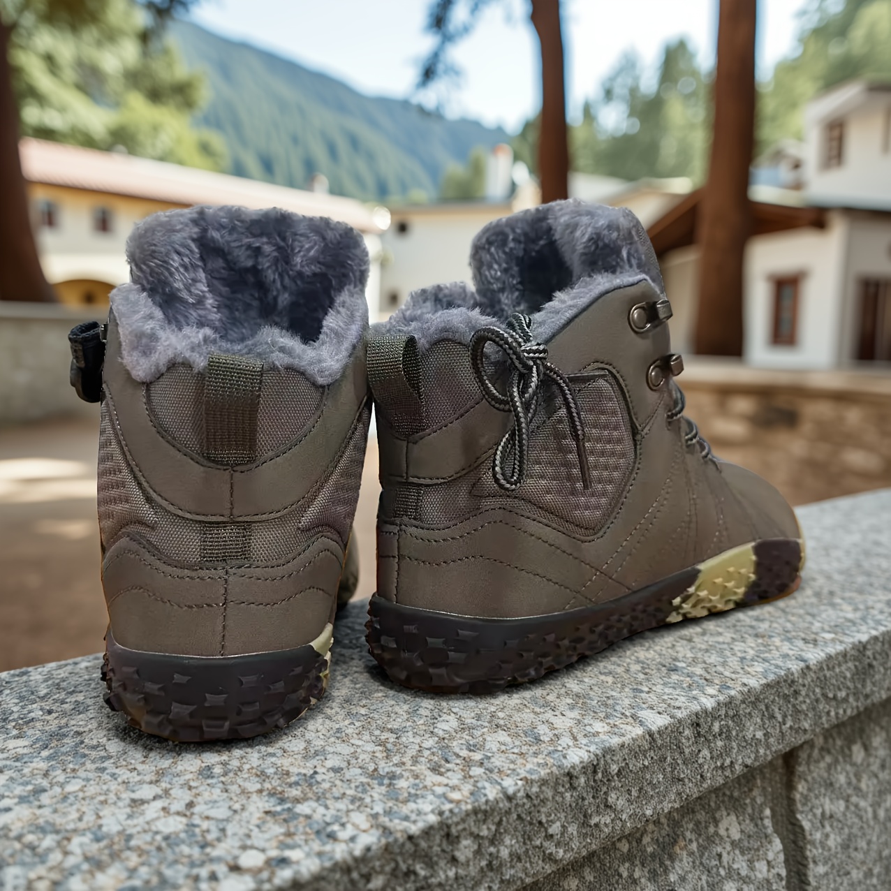 High-Top Wide Fit Snow Boots with Thickened Lining for Winter