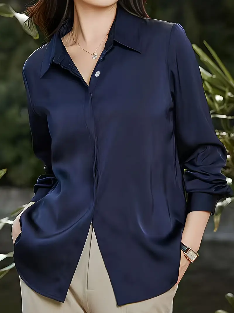 womens elegant navy spring autumn semi sheer - Temu womens elegant navy spring autumn semi sheer - Temu