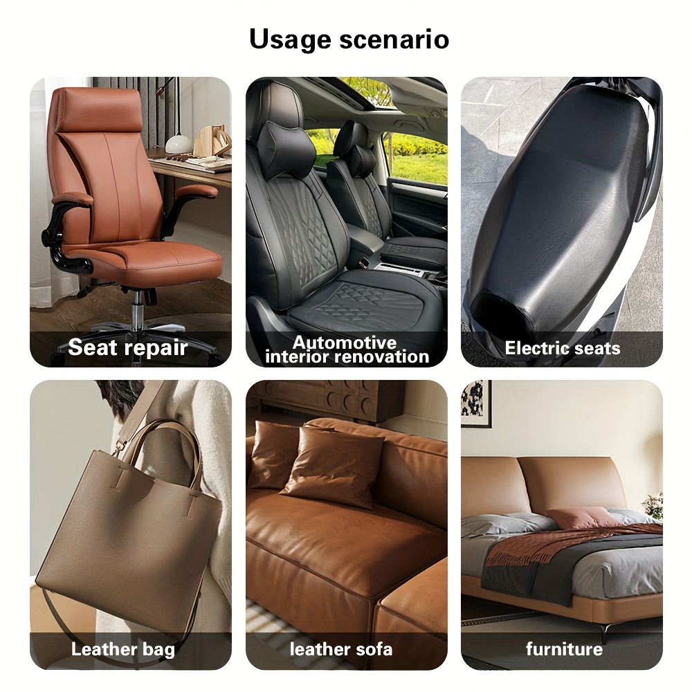 1 Roll Self-Adhesive PU Leather Repair Film, 35*50cm (13.78x19.69in), PU Leather Sticker for Car Seat Interior Door, Motorcycle Seat Soft Film, Waterproof Scratch-Resistant Breathable Multi-Color Optional, Car Seat Repair | Pebbled Texture | Breathable Leatherette