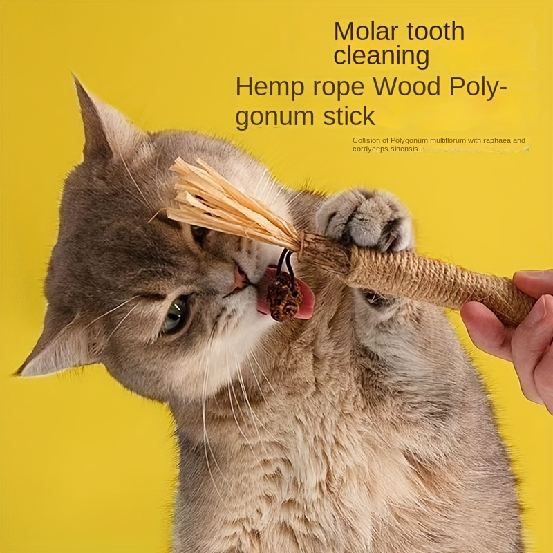 

Durable Cat Chew Toy Set - 4/7 Piece, Bite-resistant Wooden Teething Sticks With Natural Silvervine For Dental Health & Playtime Fun