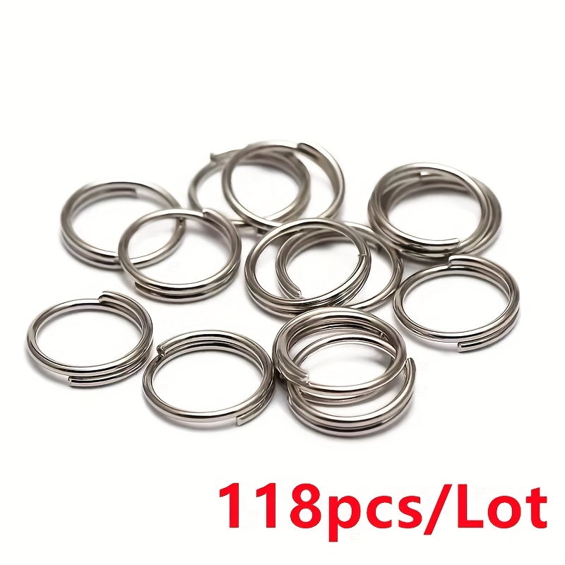 TEMU 118 Piezas de Anillas Divididas/Anillas de - Conectores de Llavero de Bucle, Pequeños (4-16mm) Anillas para Joyería, Adecuados para Hacer Joyas,