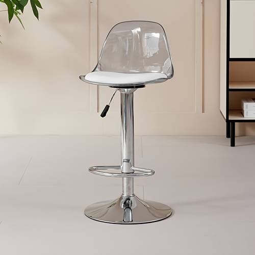 adjustable height swivel bar stool with cushion heavy duty metal frame bar chair suitable for balcony and terrace easy to assemble
