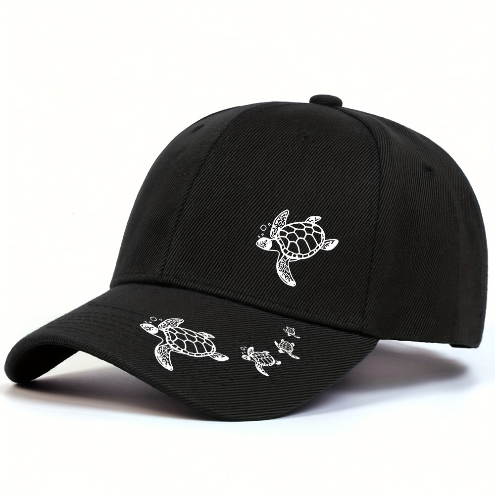 

Adjustable Baseball Cap With Turtle Print - Lightweight, Sun-protective & Stylish Dad Hat For Women