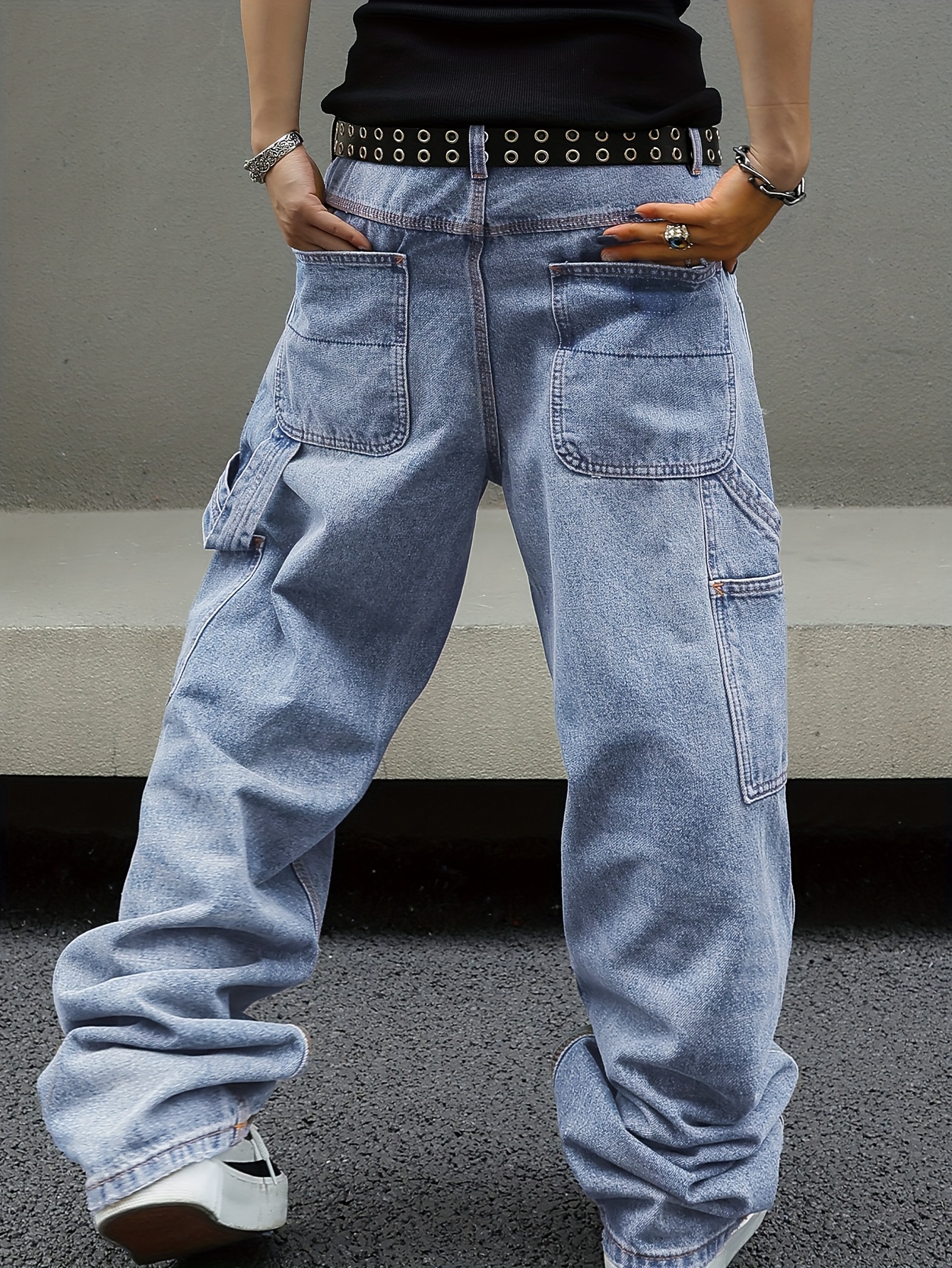 mens vintage carpenter 2k streetwear loose fit wide - Temu