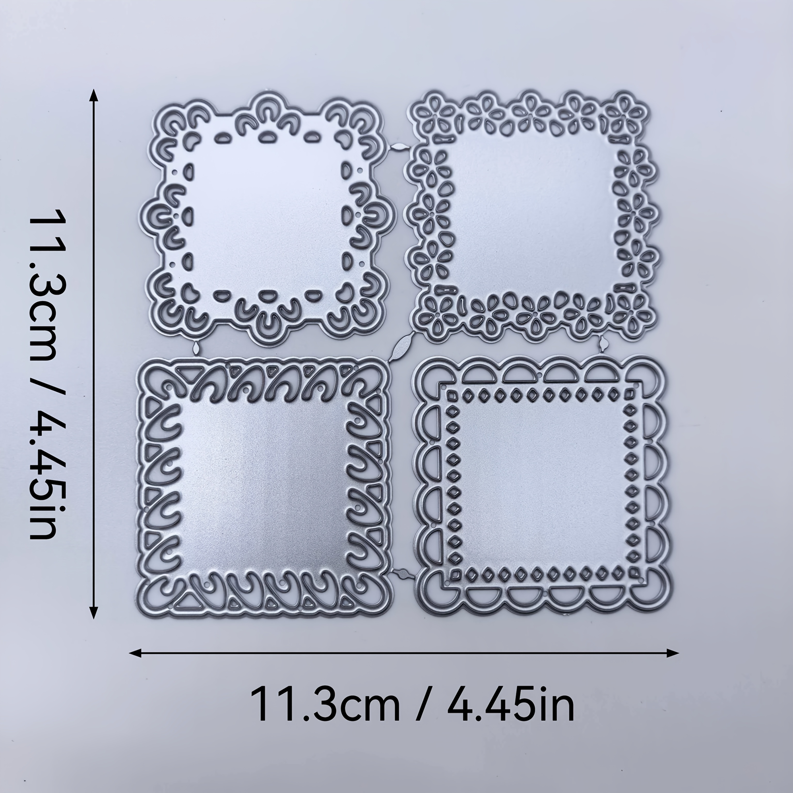 TEMU 1pc Lace Frame Metal Cutting Dies Scrapbooking Paper Decorations, Greeting Cards Wedding Crafts Decorating Templates, Diy Scrapbooking Cards