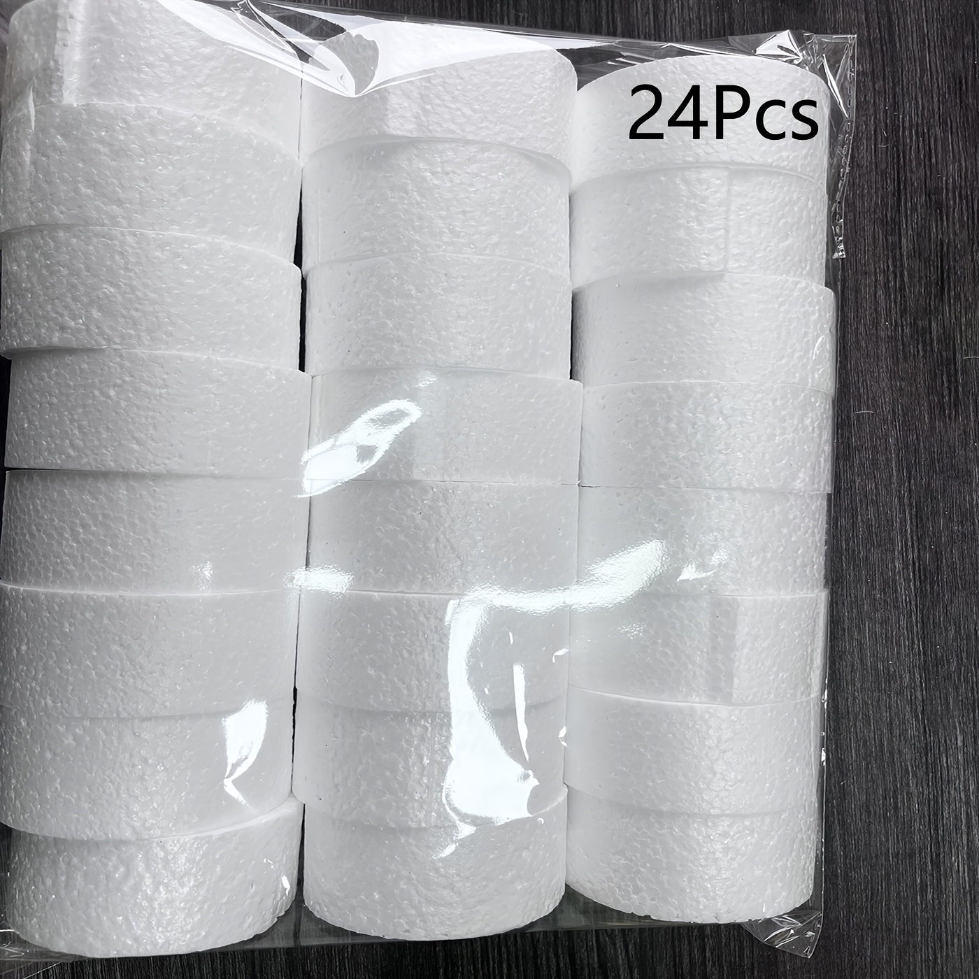 E-shop 6/18/24 Stück 3 Zoll Weiße Schaumstoffkreise Schaumstoffplatten für Bastelarbeiten, 1,57 Zoll Dicke Styropor-Runden Polystyrolkreise für