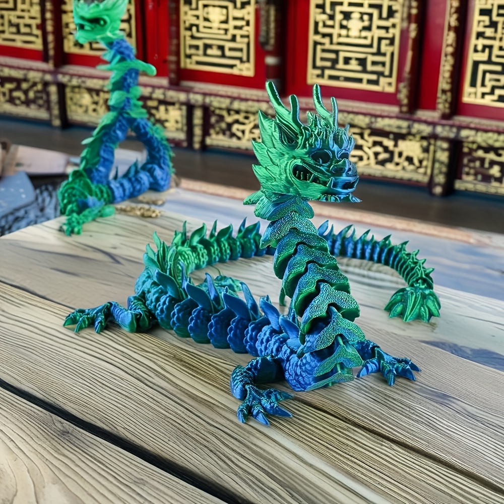 

Unique 3d Printed Dragon - Flexible, No-power Needed Plastic Home Decor & Collectible Figurine - Ideal Gift