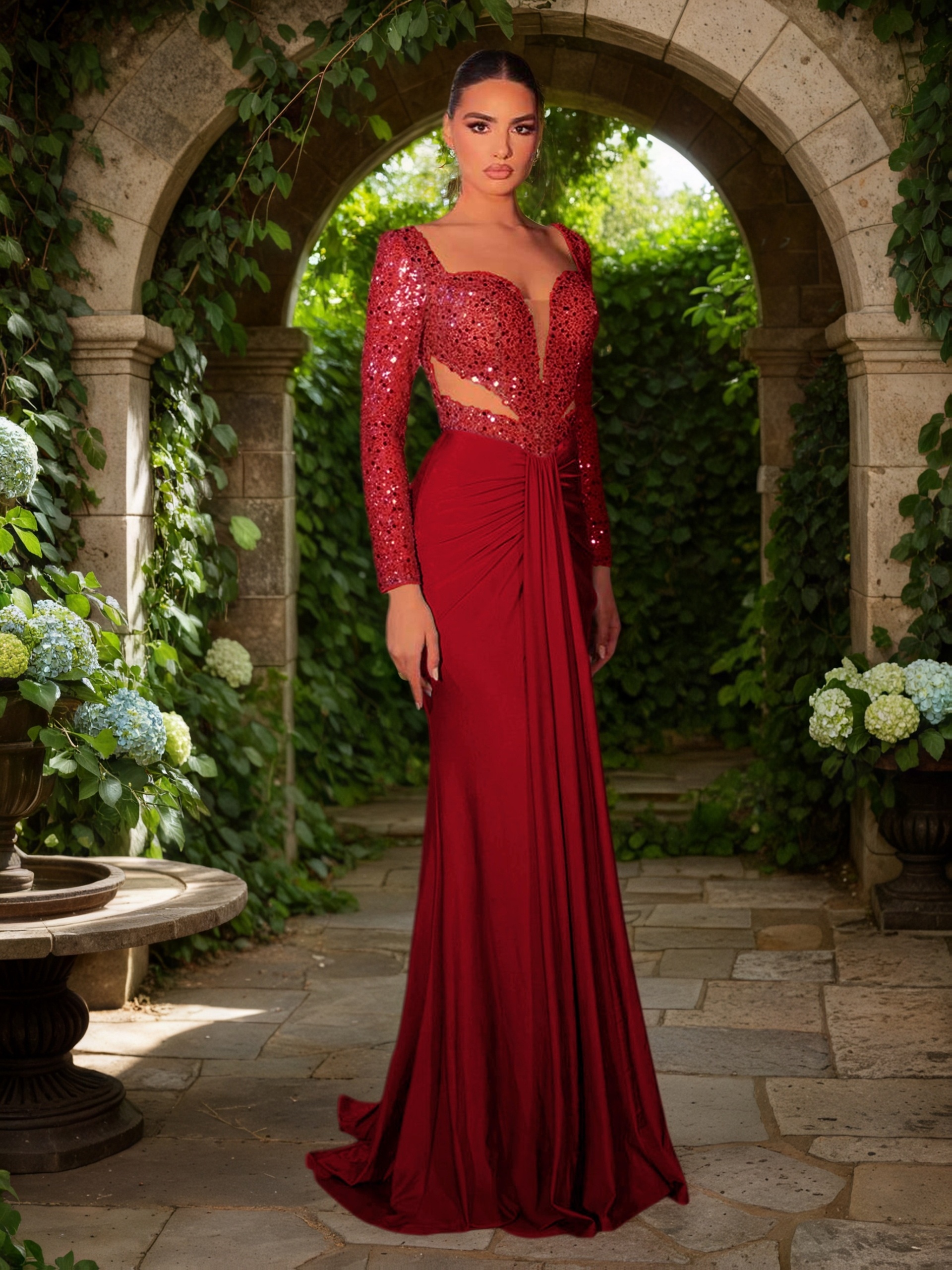 elegant womens dress light luxury heavy crystal - Temu Oman