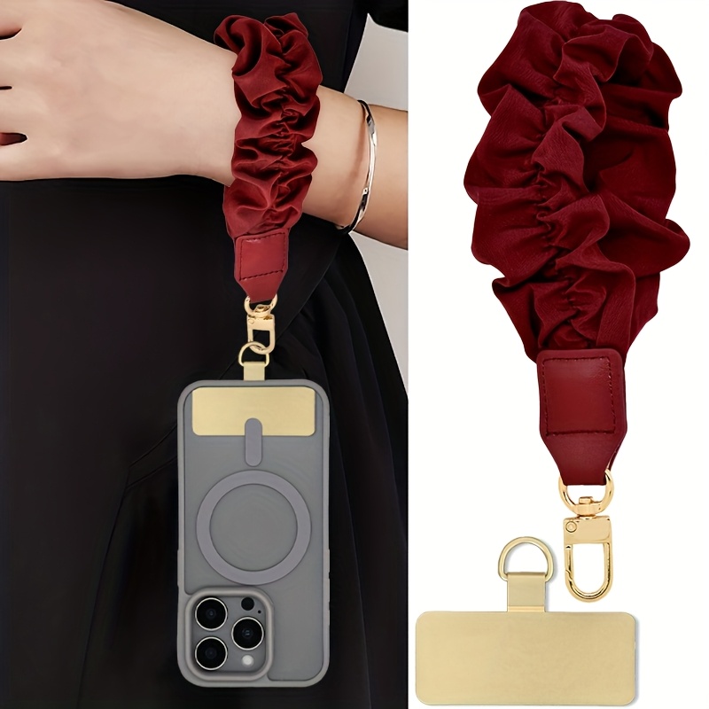 TEMU Cordino minimalista per telefono, cinturino da polso elastico con arricciatura, - per tragitti quotidiani , compatibile con custodie per iPhone