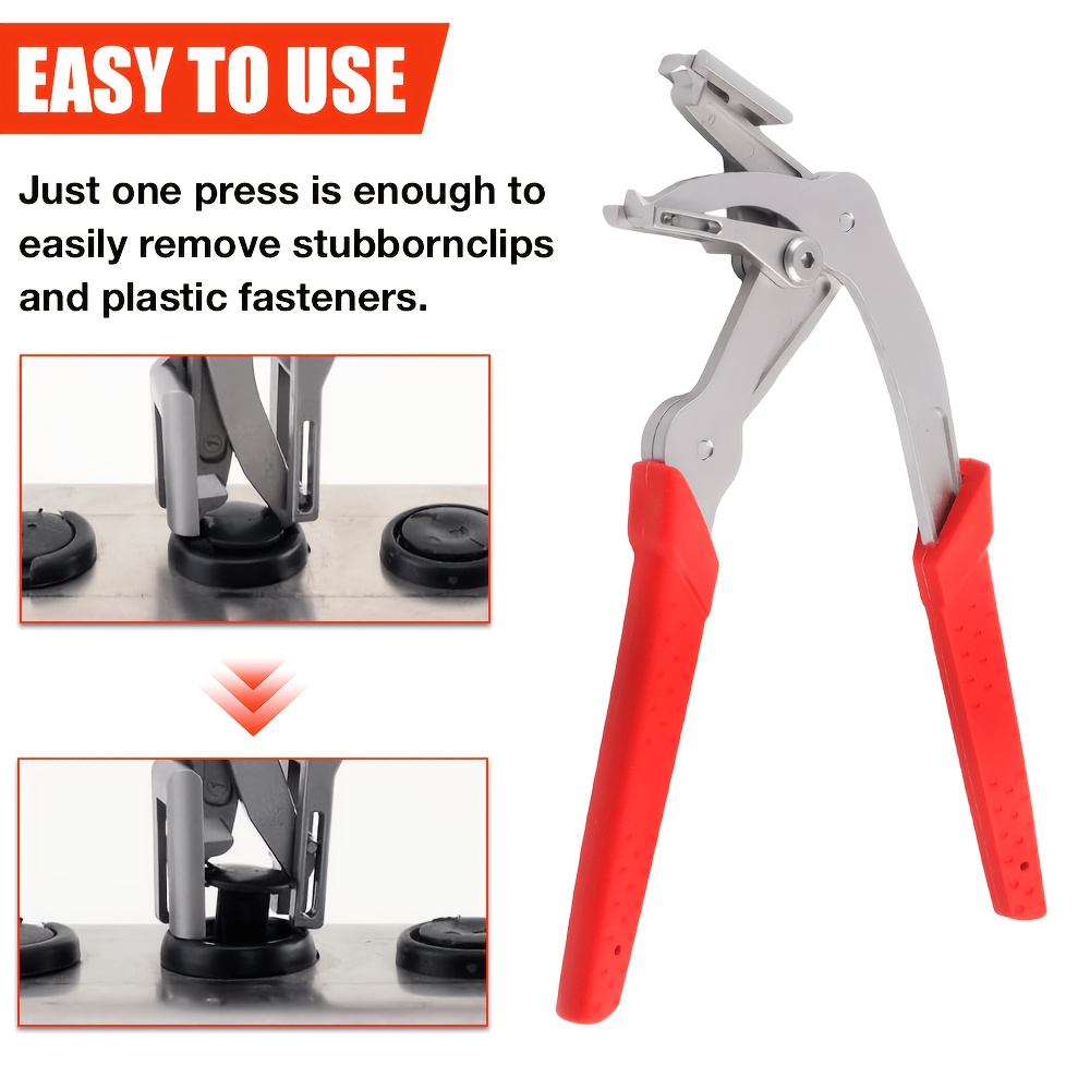 101pcs multi functional car clip removal pliers set with 100pcs plastic fasteners car clip pliers disassembly tools automotive snap ring pliers door panel clip removal for car interior door panel chassis trunk repair tool Product details 5