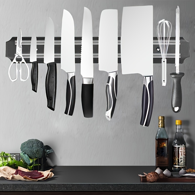 magnetic wall mounted knife rack stylish kitchen utensil organizer   plastic for home and restaurant use kitchen tools and accessories details 0