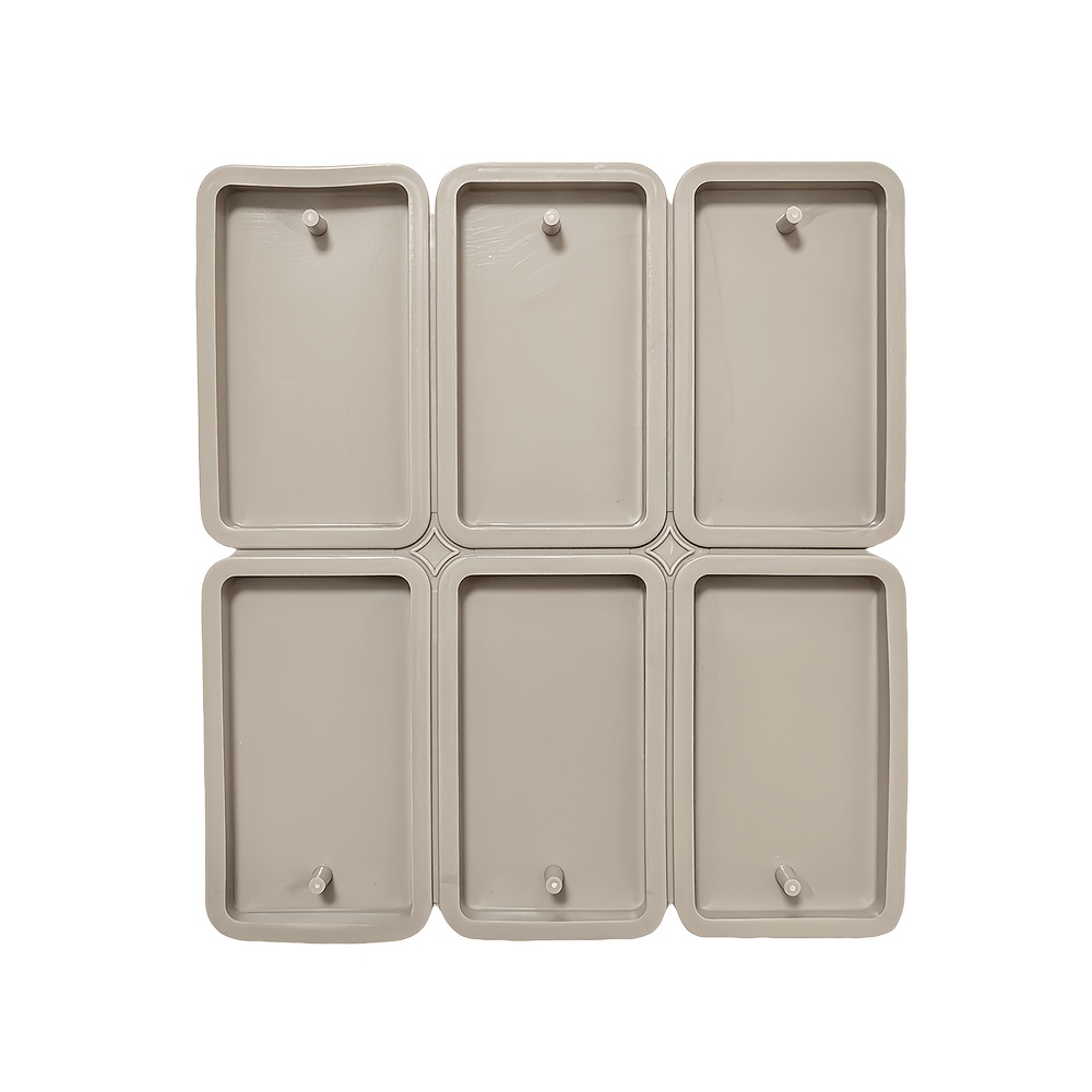 TEMU 1pc 6-cavity Square Tag- Silicone Mold For Resin Pendants, Soap Making, And Crafts