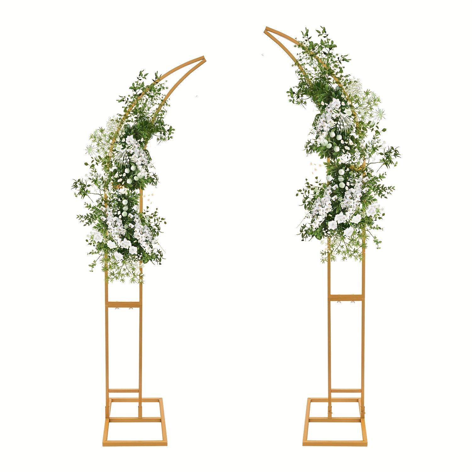 2pcs large   arch backdrop stand with sturdy base elegant metal frame for climbing vines floral decor   weddings parties garden events