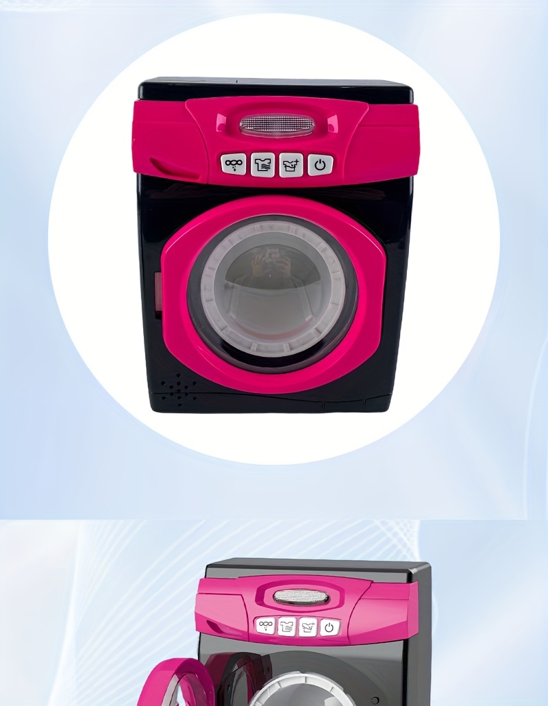 Pretend Play Washing Machine Toy Set – Includes Laundry Basket, Detergent, Iron, Hanger, Fabric & More – Educational Role-Play for Ages 3+ – No Batteries Included