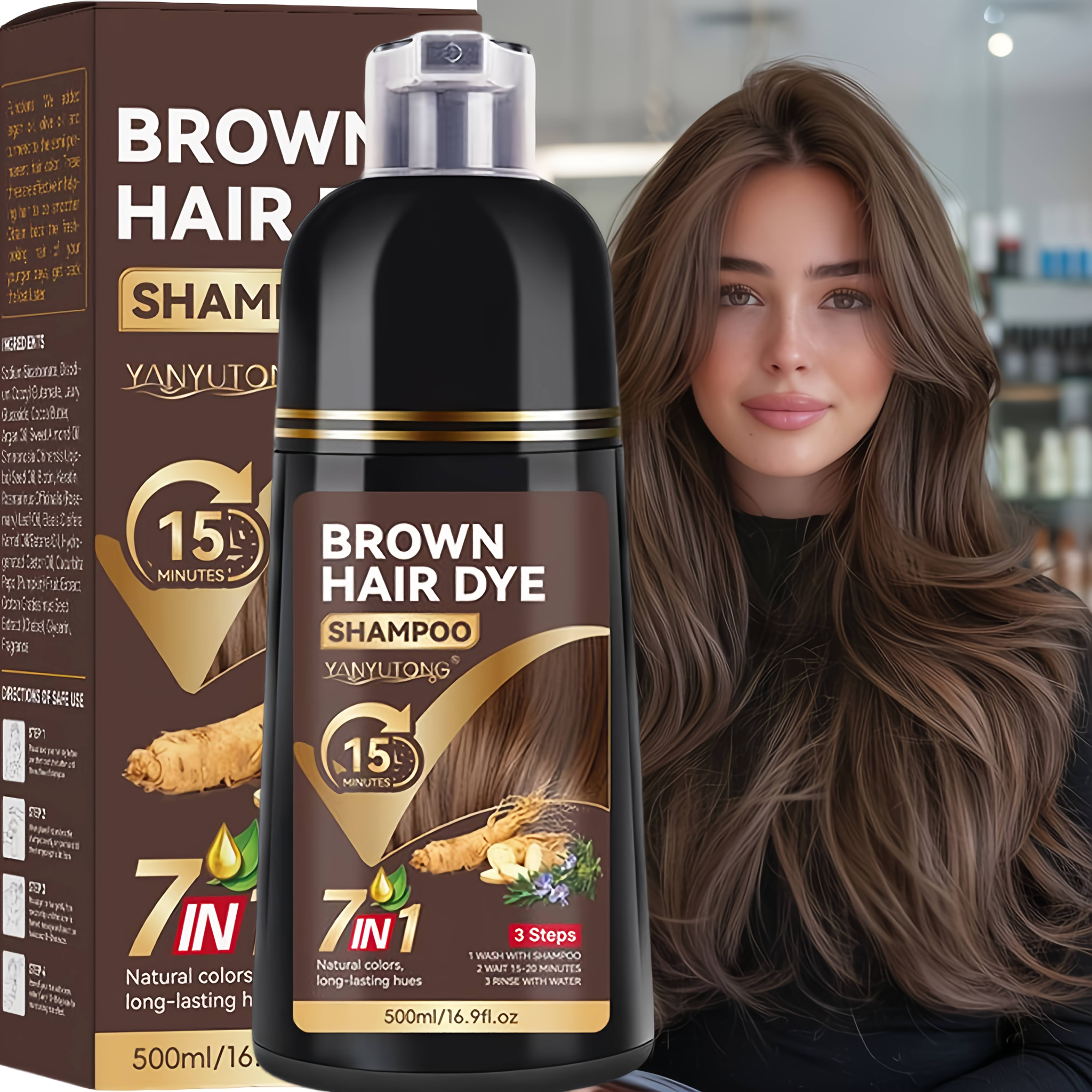 500ml 7 in 1 15   dye shampoo   shampoo fast covering for white hair minutes hair dye unisex ideal halloween and christmas gift beard and hair dye shampoo for men and women
