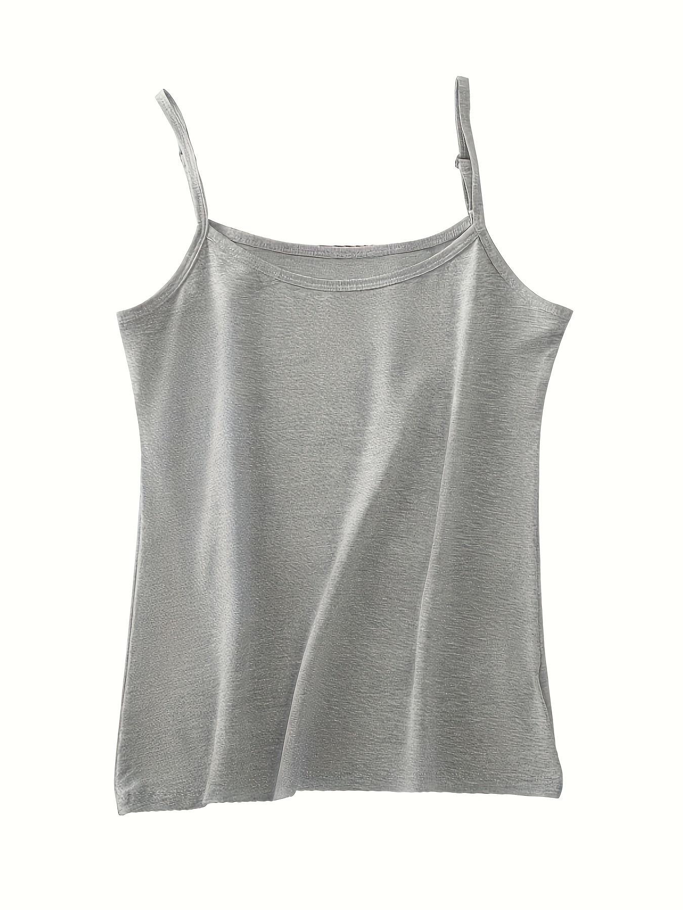 Solid Round Neck Cami Top Simple Comfy Modal Camisole - Temu