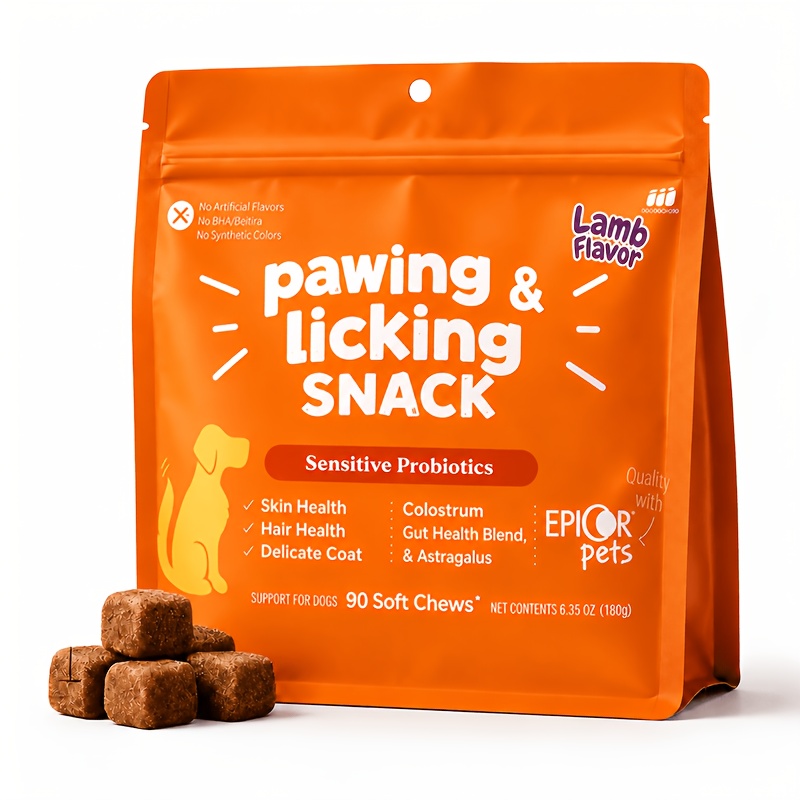 TEMU 90-count Bagged 3 Chewable Tablets For Dog Health, Coat Nutritional Supplement With Probiotic , Effectively Scratching | Skin And For Licking