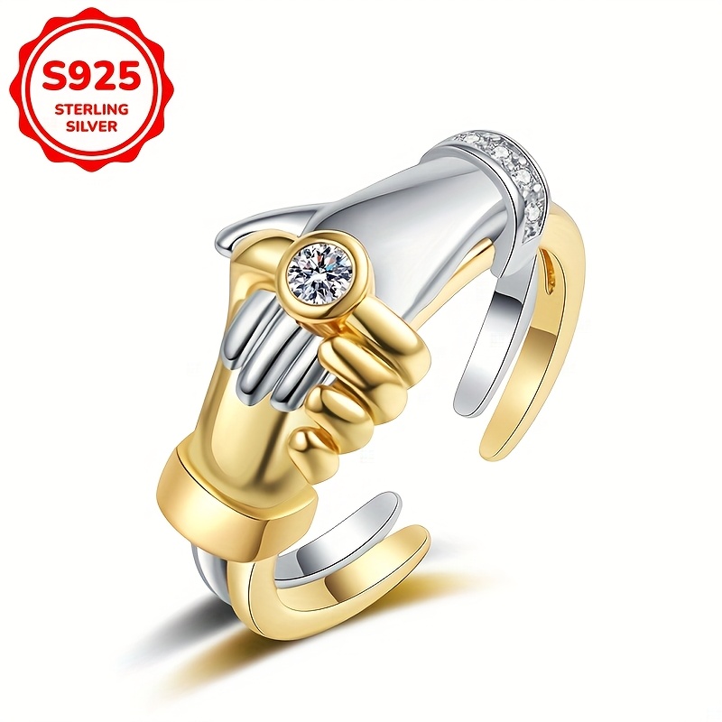 Women's Adjustable Open Ring in 925 Sterling Silver